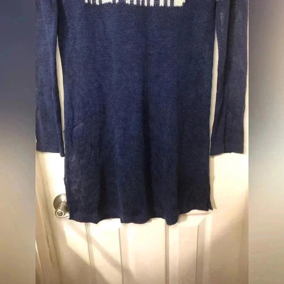 VENUS Mermaid Long Sleeve Navy Mesh Beach Coverup size Medium NWOT - Picture 8 of 15